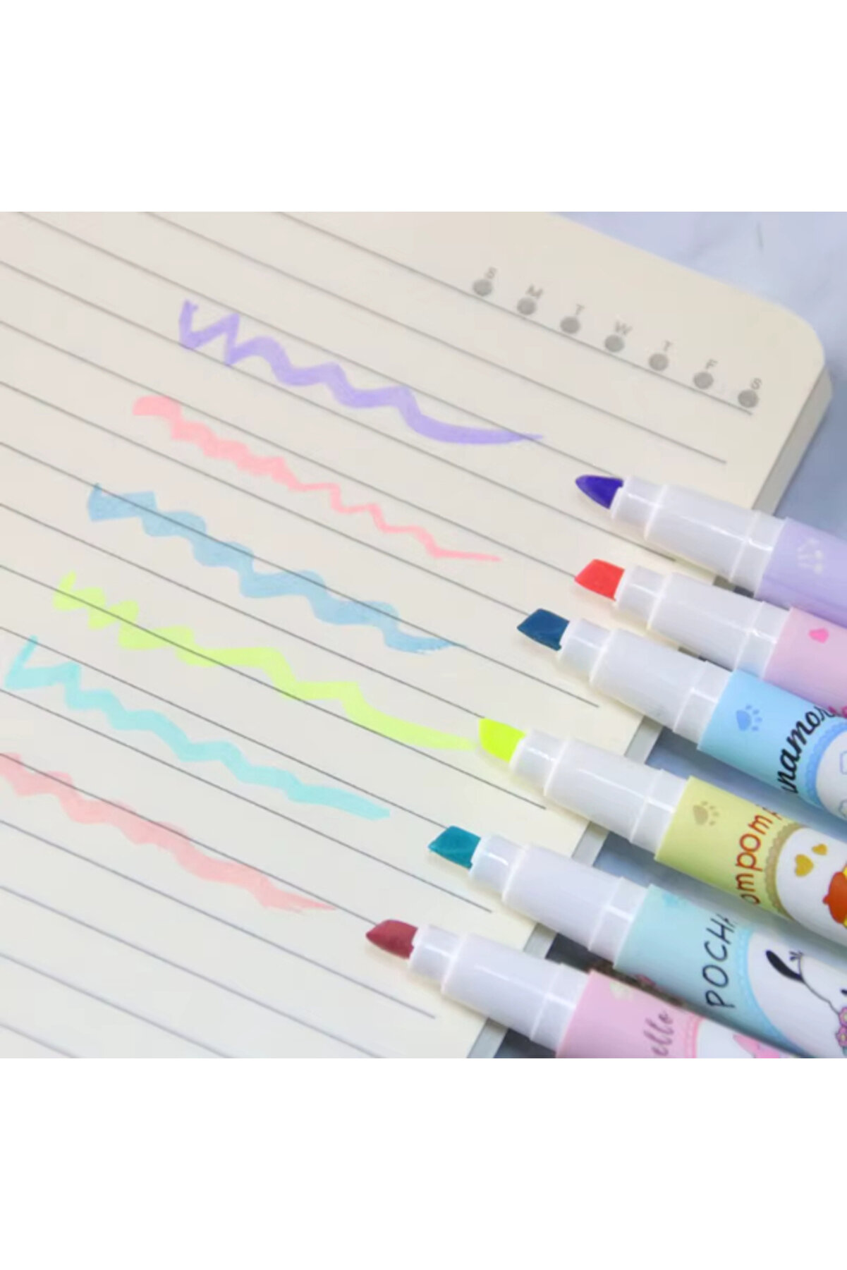 Ethab Ti̇caret 6 Lı Fosforlu Kalem Seti̇ - Sanri̇o Karakterleri̇, Kuromi̇, Hello Ki̇tty