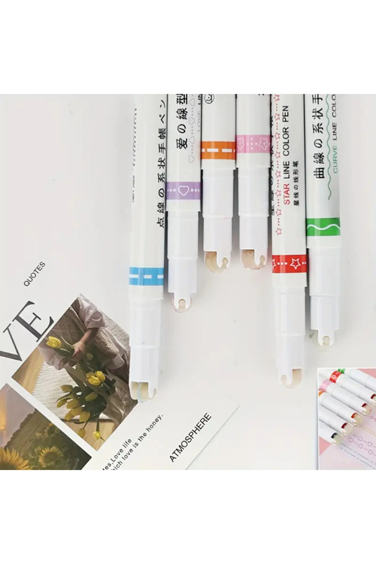 Ethab Ti̇caret Şeki̇lli̇ Desen Baskılı 6 Lı Kalem Seti̇