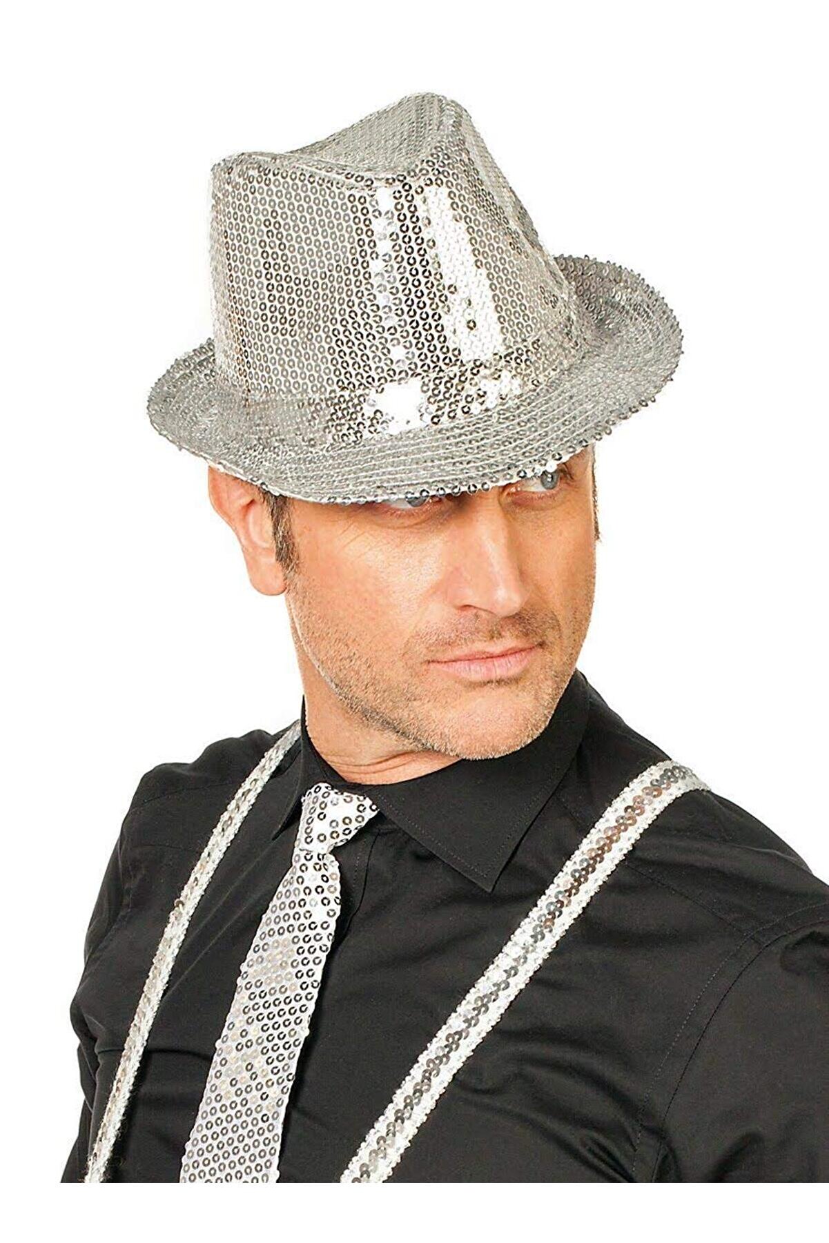 Ethab Ti̇caret G&uuml;m&uuml;ş Payetli̇ F&ouml;tr Şapka Yeti̇şki̇n Boy