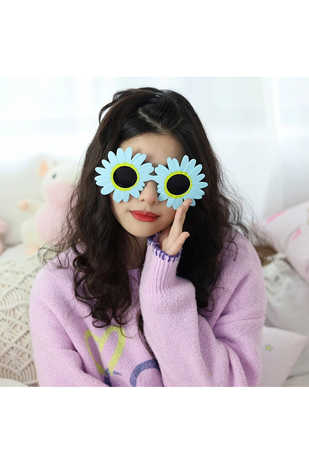 Ethab Ti̇caret Mavi̇ Renk Papatya Şeki̇lli̇ Parti̇ G&ouml;zl&uuml;ğ&uuml;