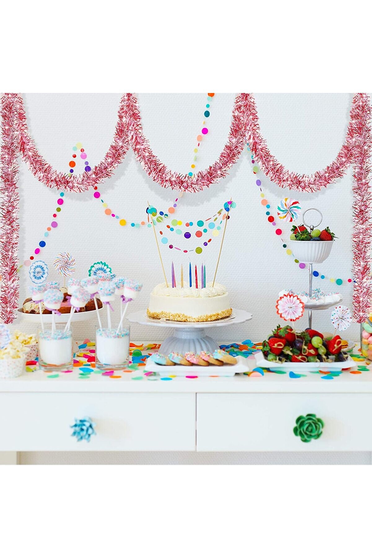 Ethab Ti̇caret Si̇mli̇ Parti̇ S&uuml;s&uuml; 2 Metre Pembe