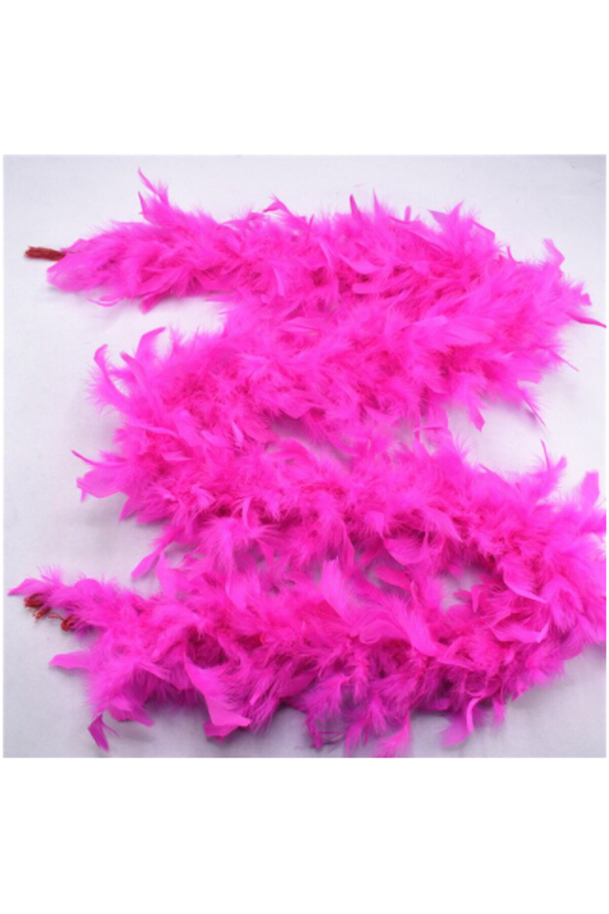 Ethab Ti̇caret Fuşya Renk Kabarık T&uuml;yl&uuml; Otri̇ş Boa Ger&ccedil;ek T&uuml;y Dekorasyon