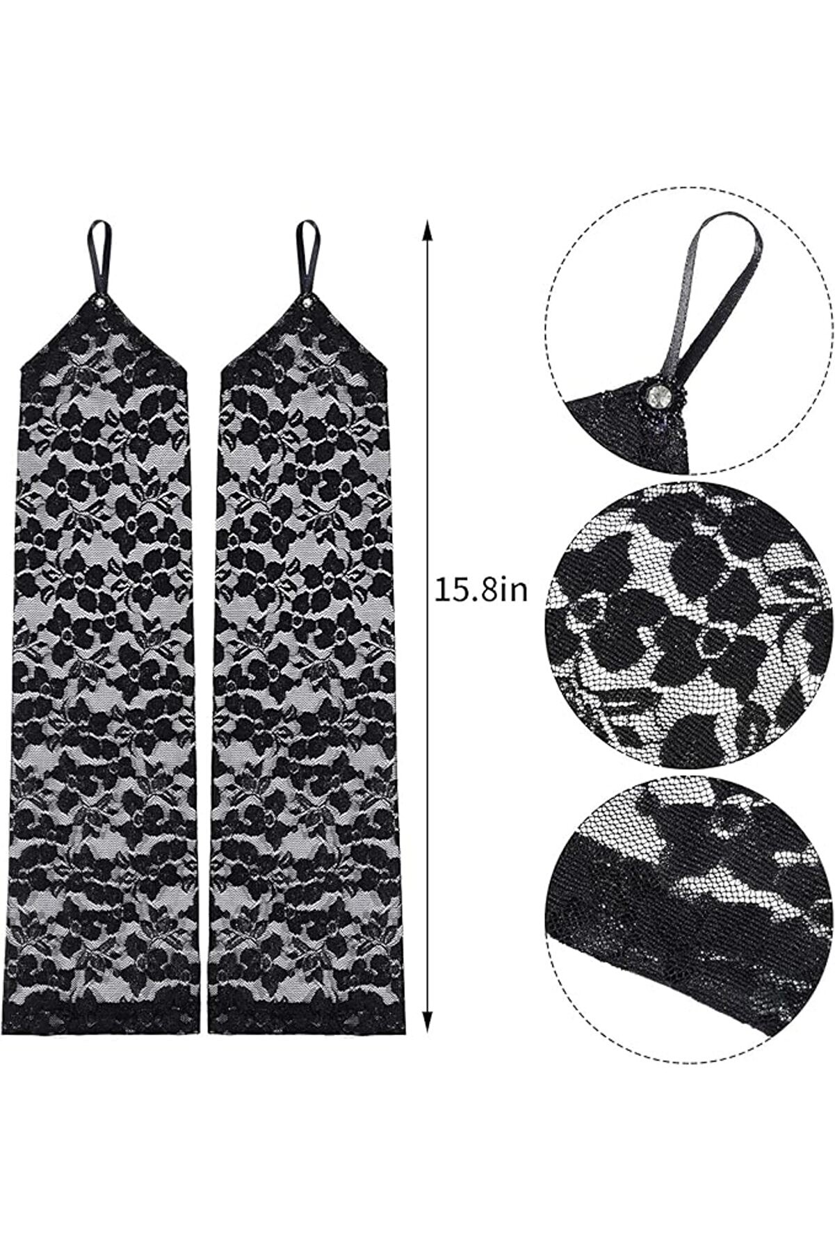 Ethab Ti̇caret Parmak Askılı Zari̇f Dantel Eldi̇ven