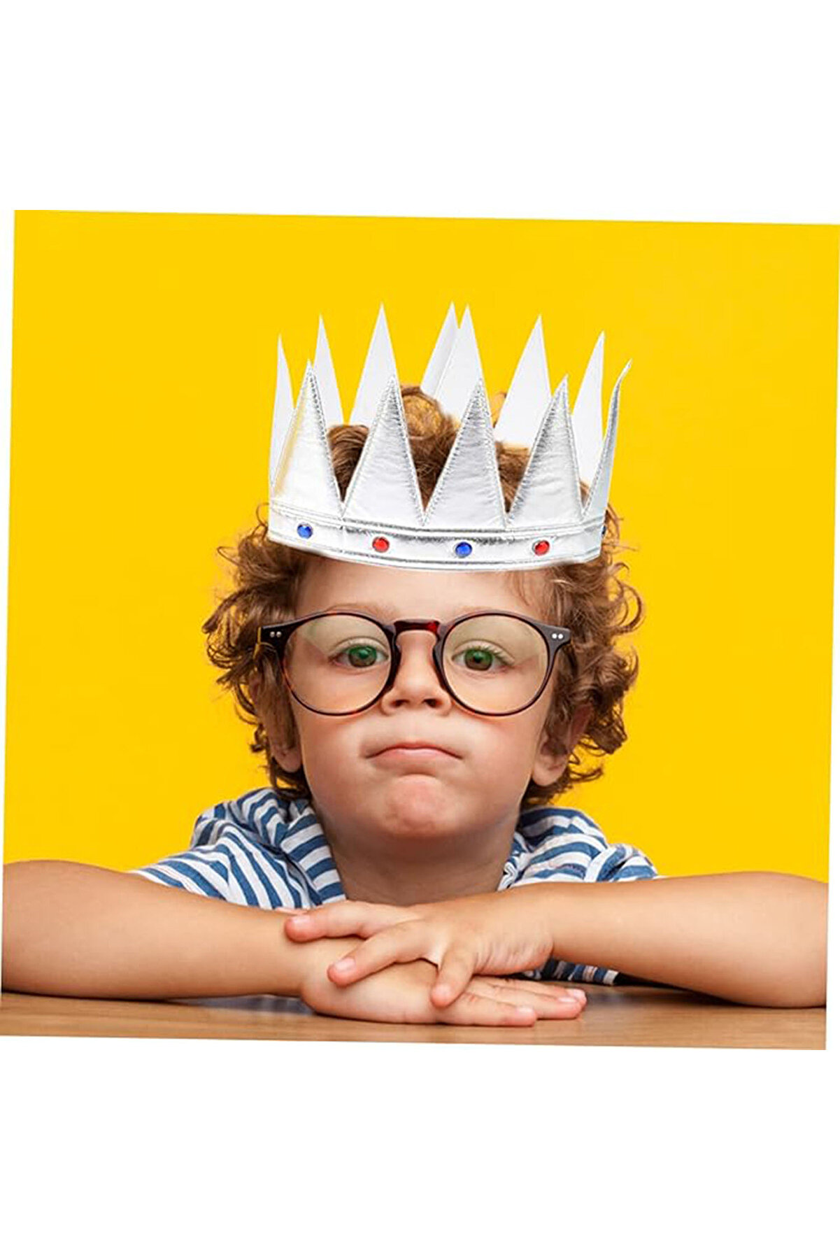 Ethab Ti̇caret Yumuşak G&uuml;m&uuml;ş Kral Tacı 55 Cm