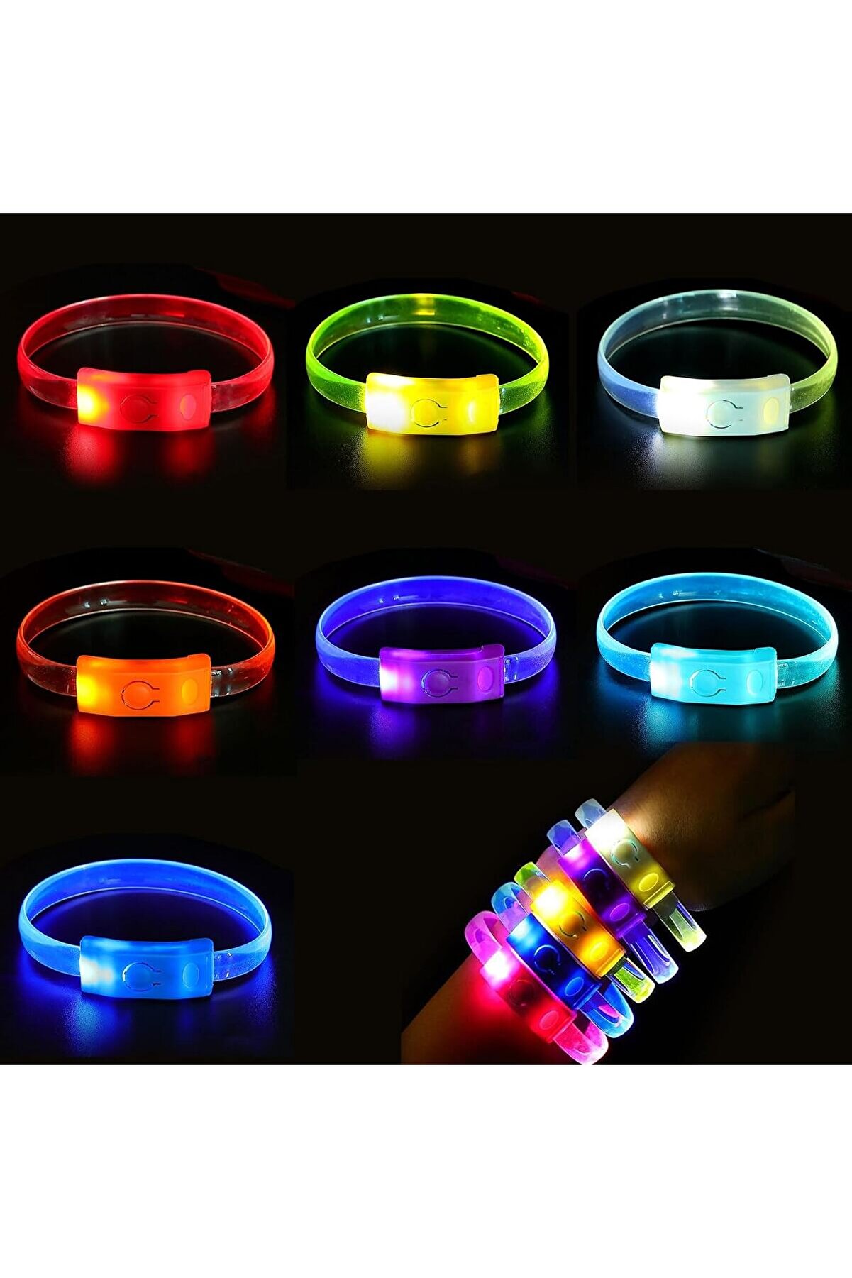 Ethab Ti̇caret Festi̇val & Parti̇ Led Bi̇lekli̇k 3 Farklı Mod Işıklı 1 Adet