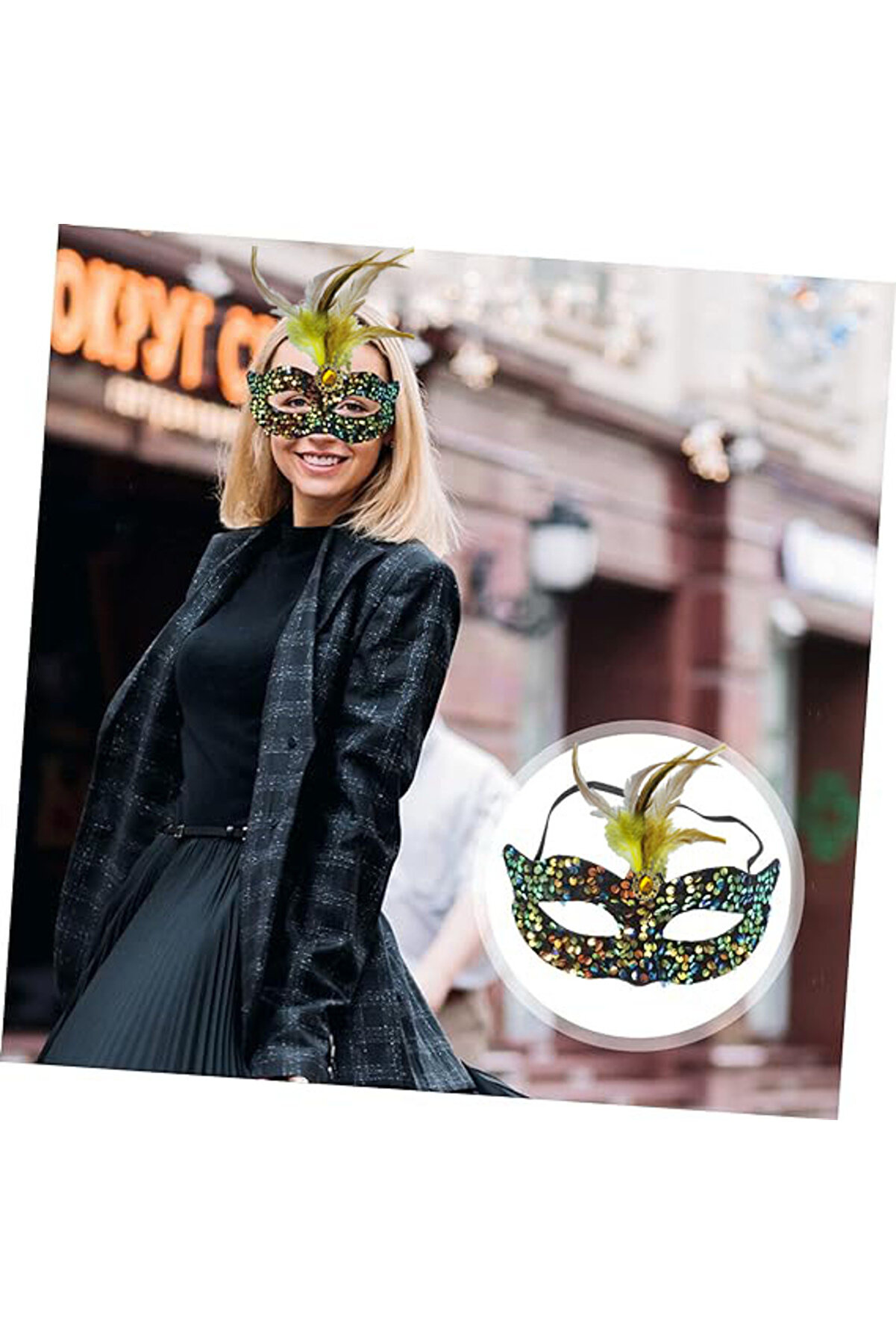 Ethab Ti̇caret Si̇yah Kadi̇fe Parti̇ Maskesi̇