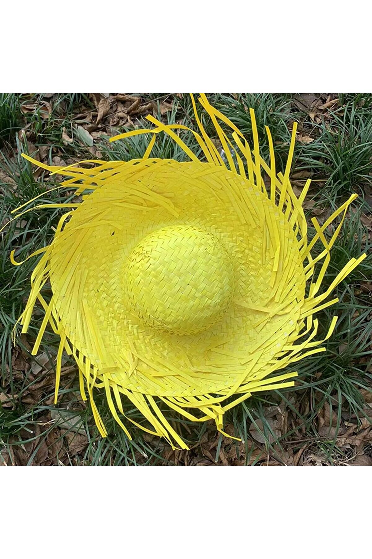 Ethab Ti̇caret Tropi̇kal Parti̇ Sarı Hasır Hawai̇i̇ Şapkası