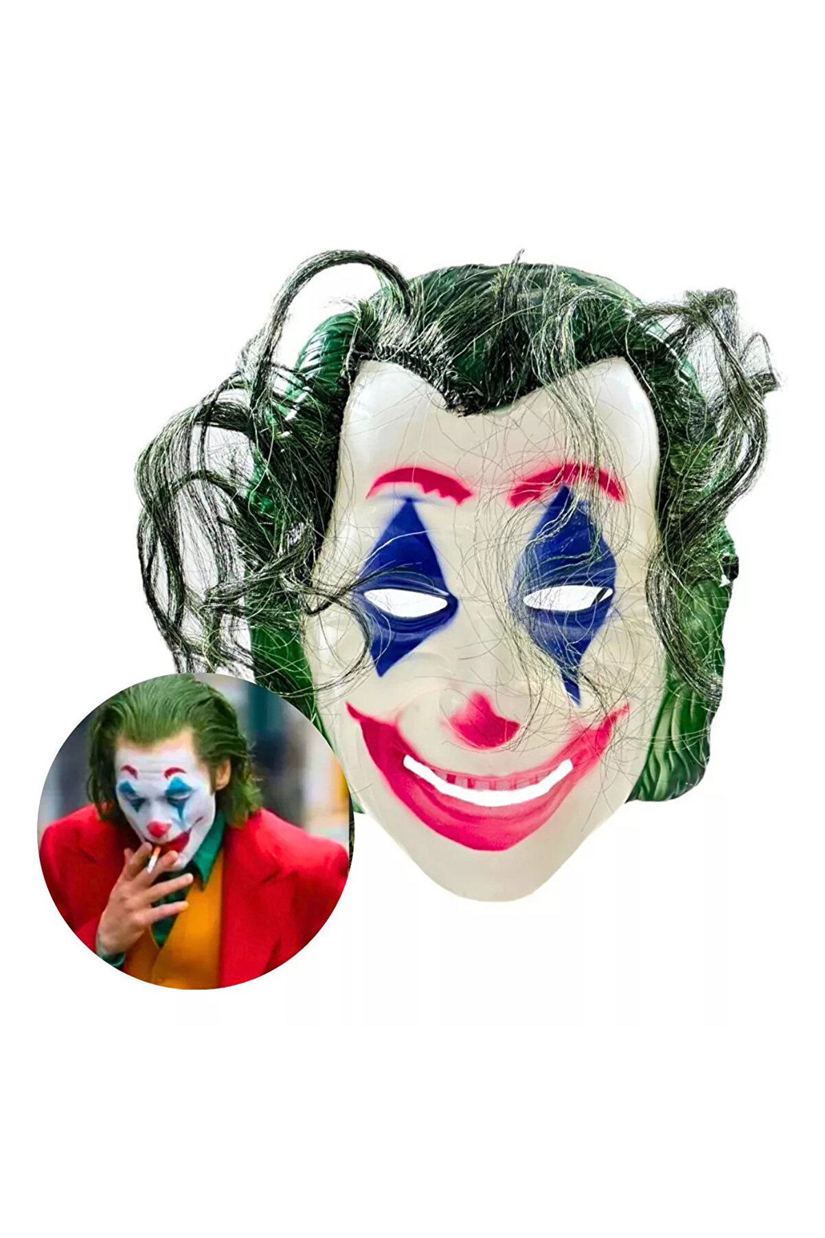 Ethab Ti̇caret Joaqui̇n Phoeni̇x Joker Maskesi̇ Yeşi̇l Sa&ccedil;lı