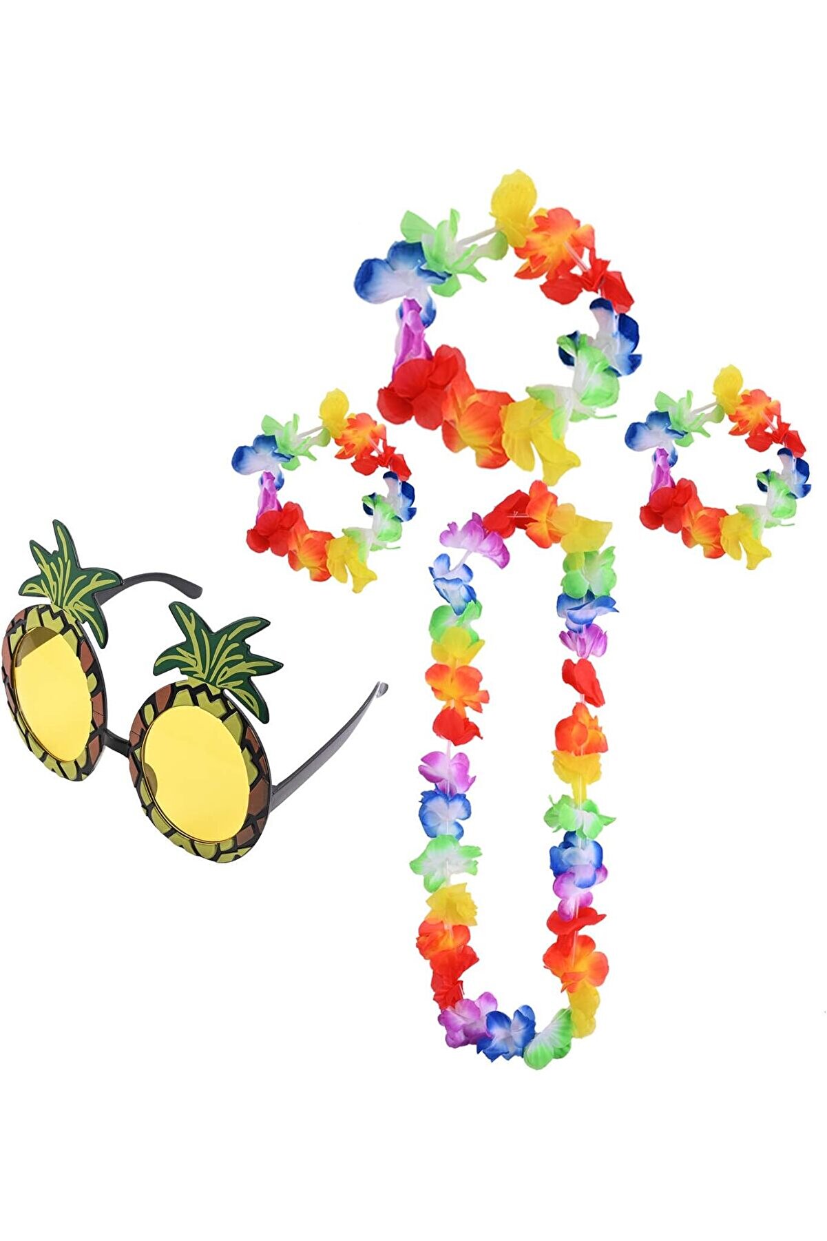 Ethab Ti̇caret Renkli̇ Ananas G&ouml;zl&uuml;k, Ta&ccedil;, Kolye Ve Bi̇lekli̇k Seti̇