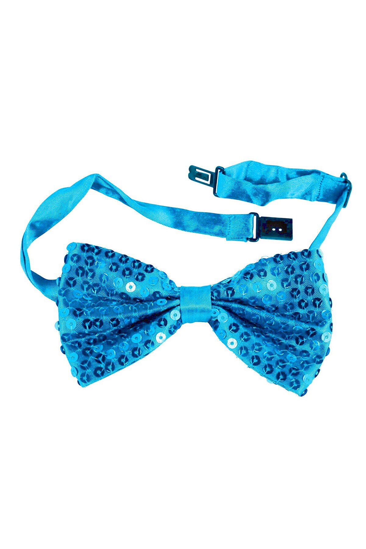 Ethab Ti̇caret A&ccedil;ık Mavi̇ Turkuaz Payetli̇ Pullu Papyon