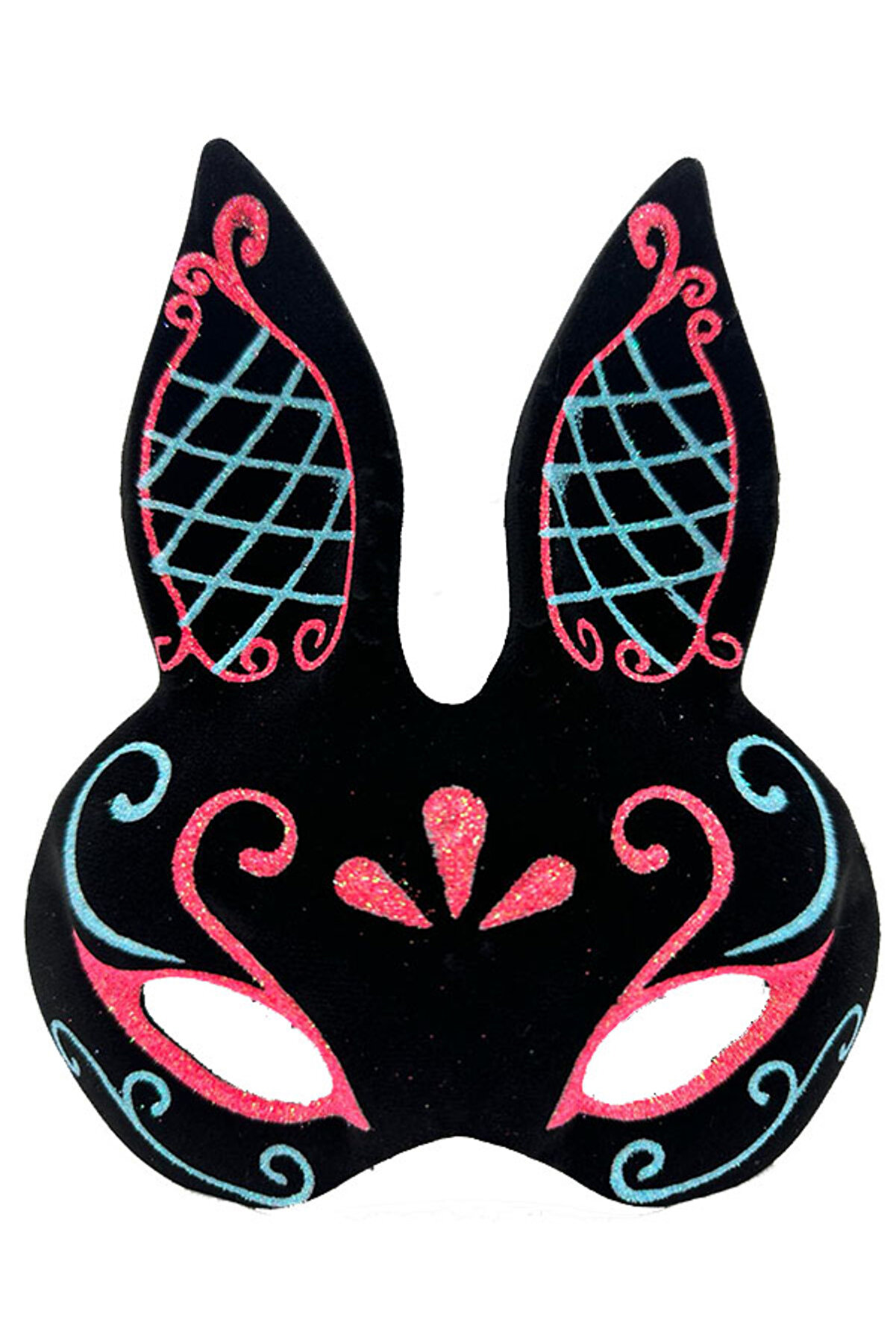 Ethab Ti̇caret Si̇yah Mavi̇ Kırmızı Tavşan Maskesi̇