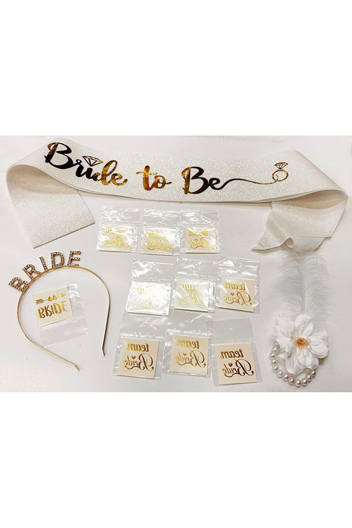 Ethab Ti̇caret Altın Renk Bri̇de Parti̇si̇ Seti̇ 13 Par&ccedil;a