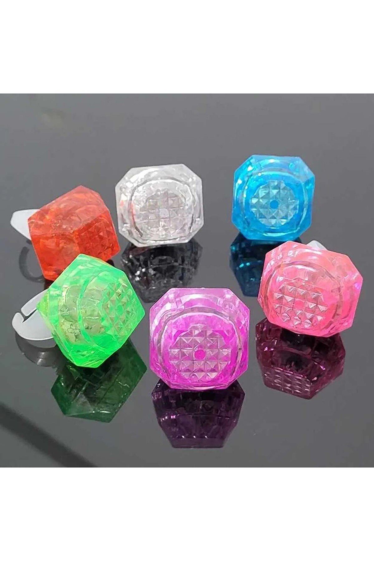 Ethab Ti̇caret Kri̇stal Tasarımlı Led Işıklı Kırmızı Y&uuml;z&uuml;k