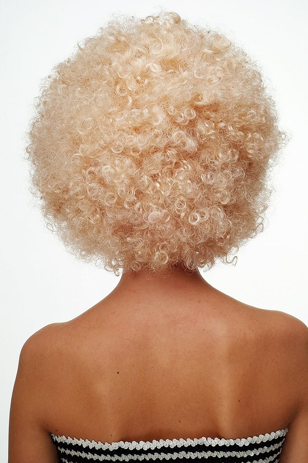 Ethab Ti̇caret Altın Renk Kıvırcık Afro Parti̇ Peruğu