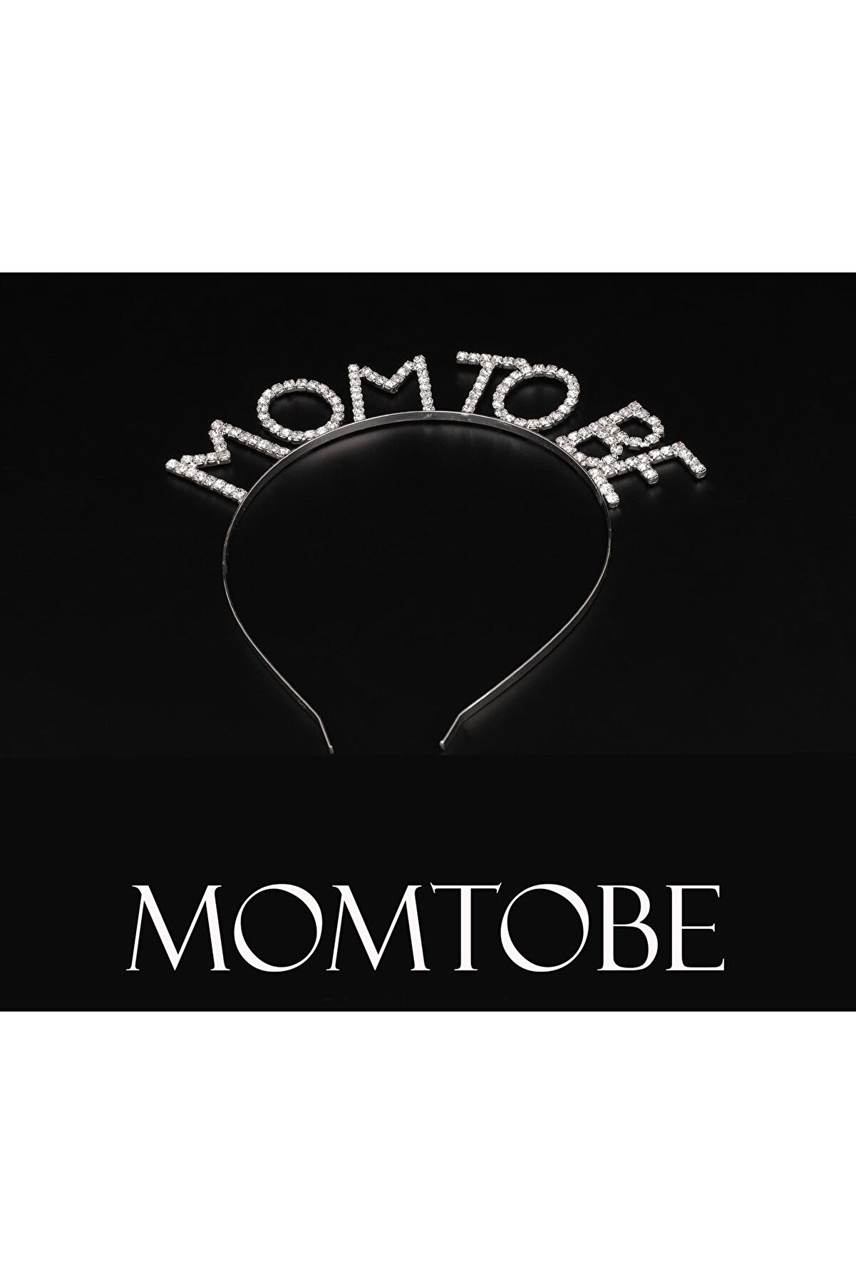 Ethab Ti̇caret Kri̇stal Taşlı G&uuml;m&uuml;ş Renk Mom To Be Tacı Anne Tacı