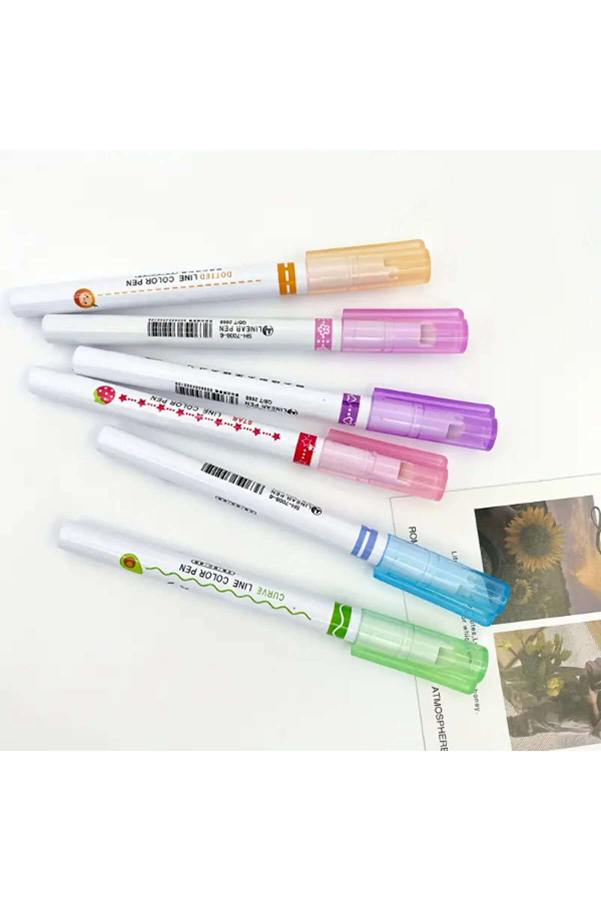 Ethab Ti̇caret Şeki̇lli̇ Desen Baskılı 6 Lı Kalem Seti̇