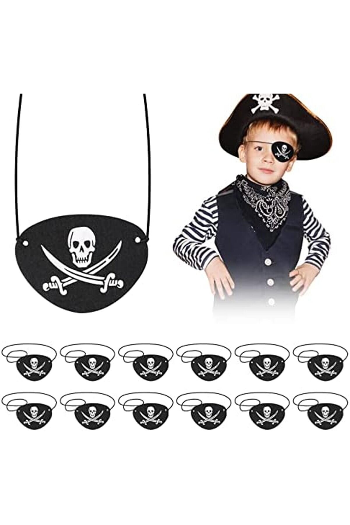 Ethab Ti̇caret Vi̇nleks Deri̇ Korsan G&ouml;z Bandı Lasti̇kli̇