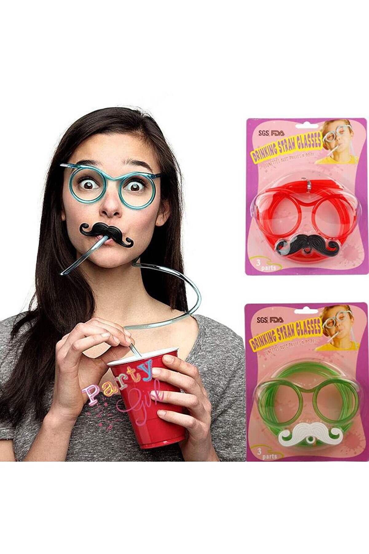 Ethab Ti̇caret Pıpetlı Partı G&ouml;zl&uuml;ğ&uuml; - &Ccedil;ocuk Ve Yetışkın Bıyıklı Pıpet G&ouml;zl&uuml;k