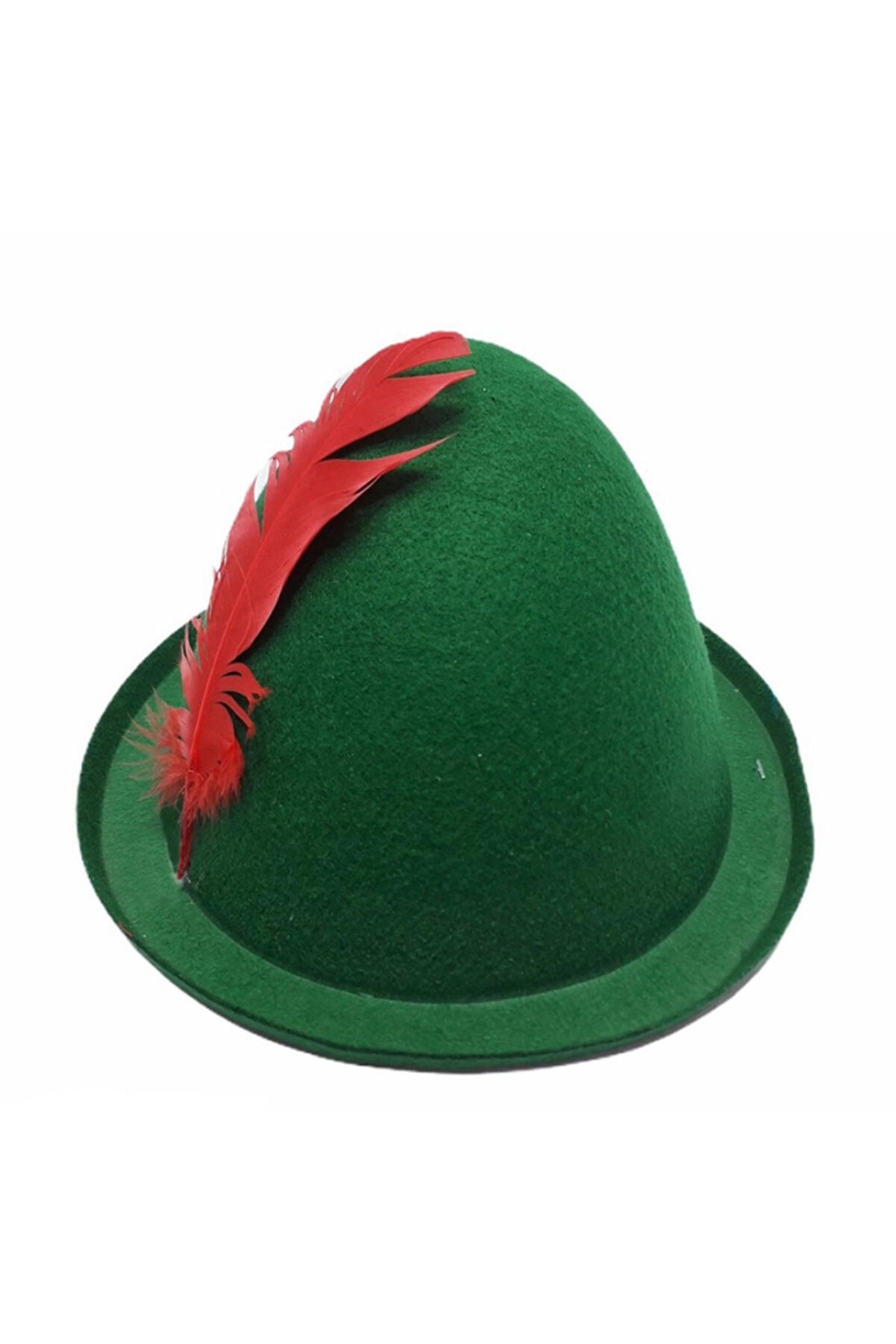 Ethab Ti̇caret Peter Pan Şapkası Yeşi̇l Renk Kırmızı T&uuml;yl&uuml;