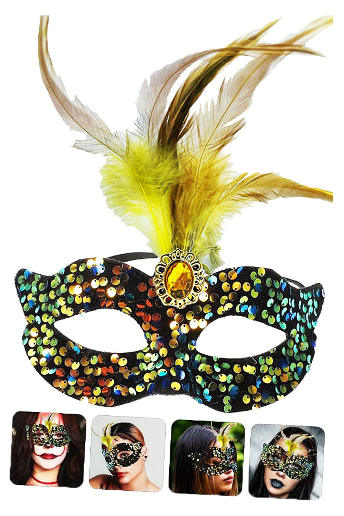 Ethab Ti̇caret Si̇yah Kadi̇fe Parti̇ Maskesi̇