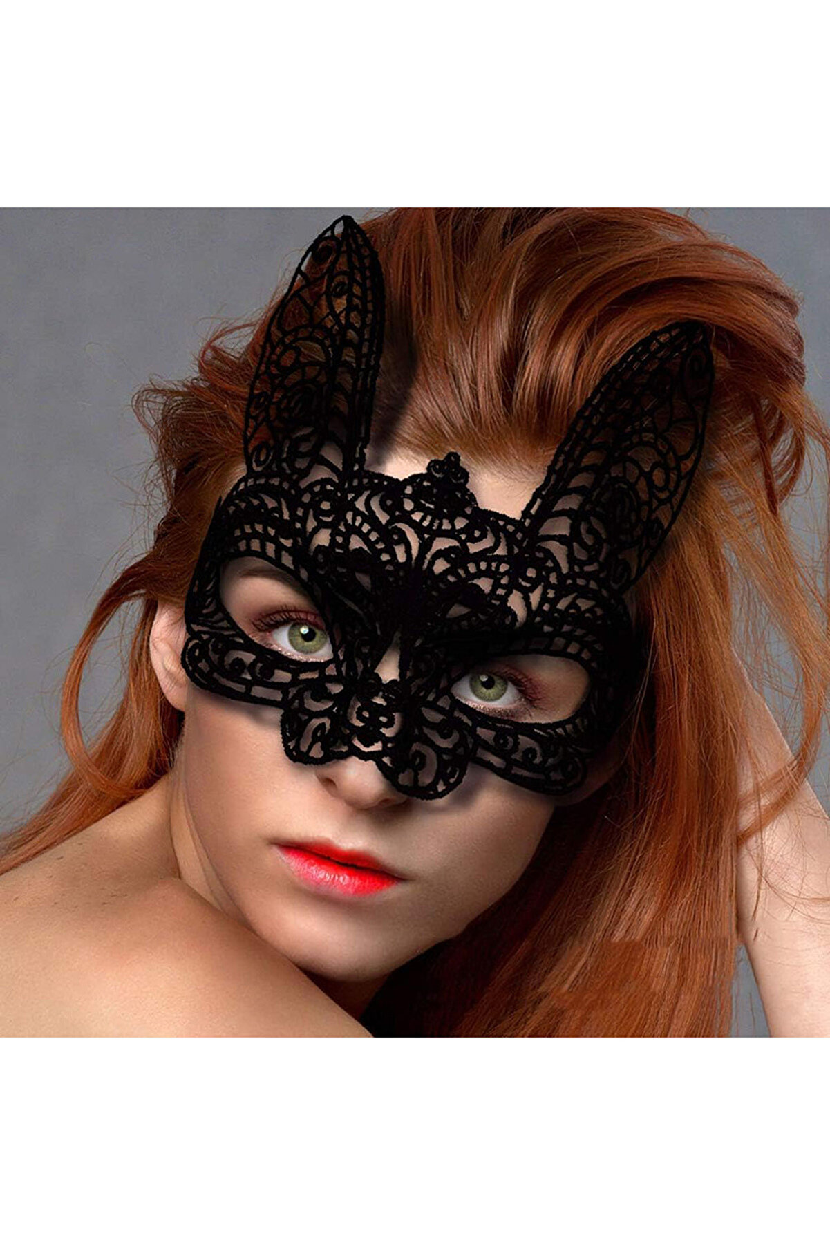 Ethab Ti̇caret Si̇yah Dantel Kesi̇m Balo Parti̇ Maskesi̇ 7 No