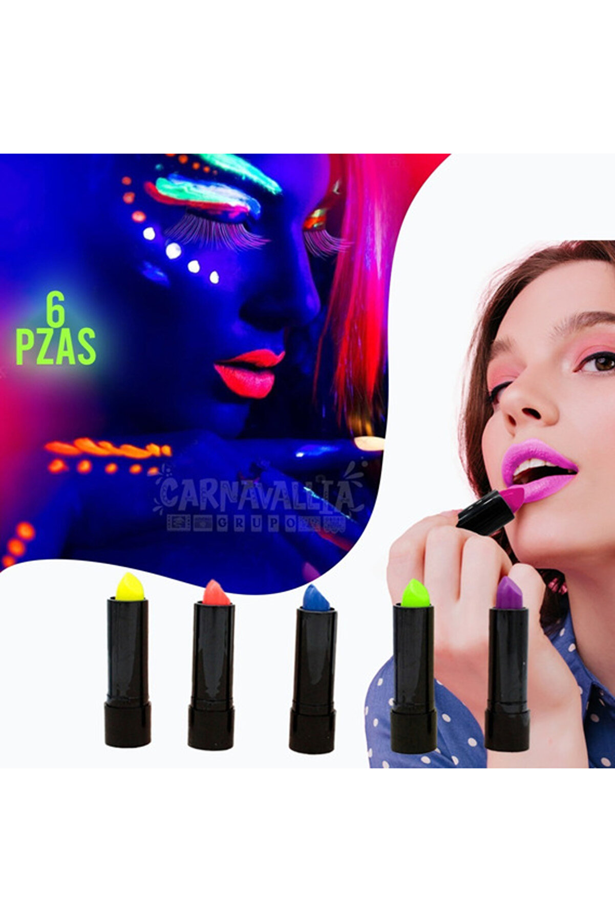 Ethab Ti̇caret Karanlıkta Parlayan Neon Ruj Seti̇