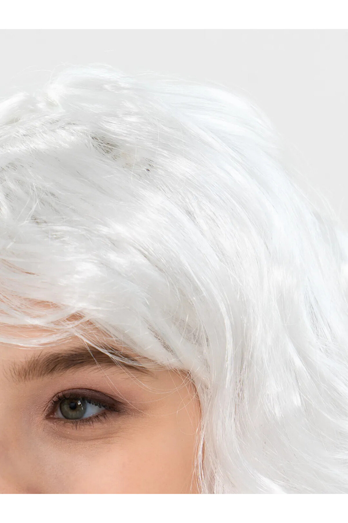 Ethab Ti̇caret Beyaz Renk Kahk&uuml;ll&uuml; Dalgalı Uzun Parti̇ Peruğu