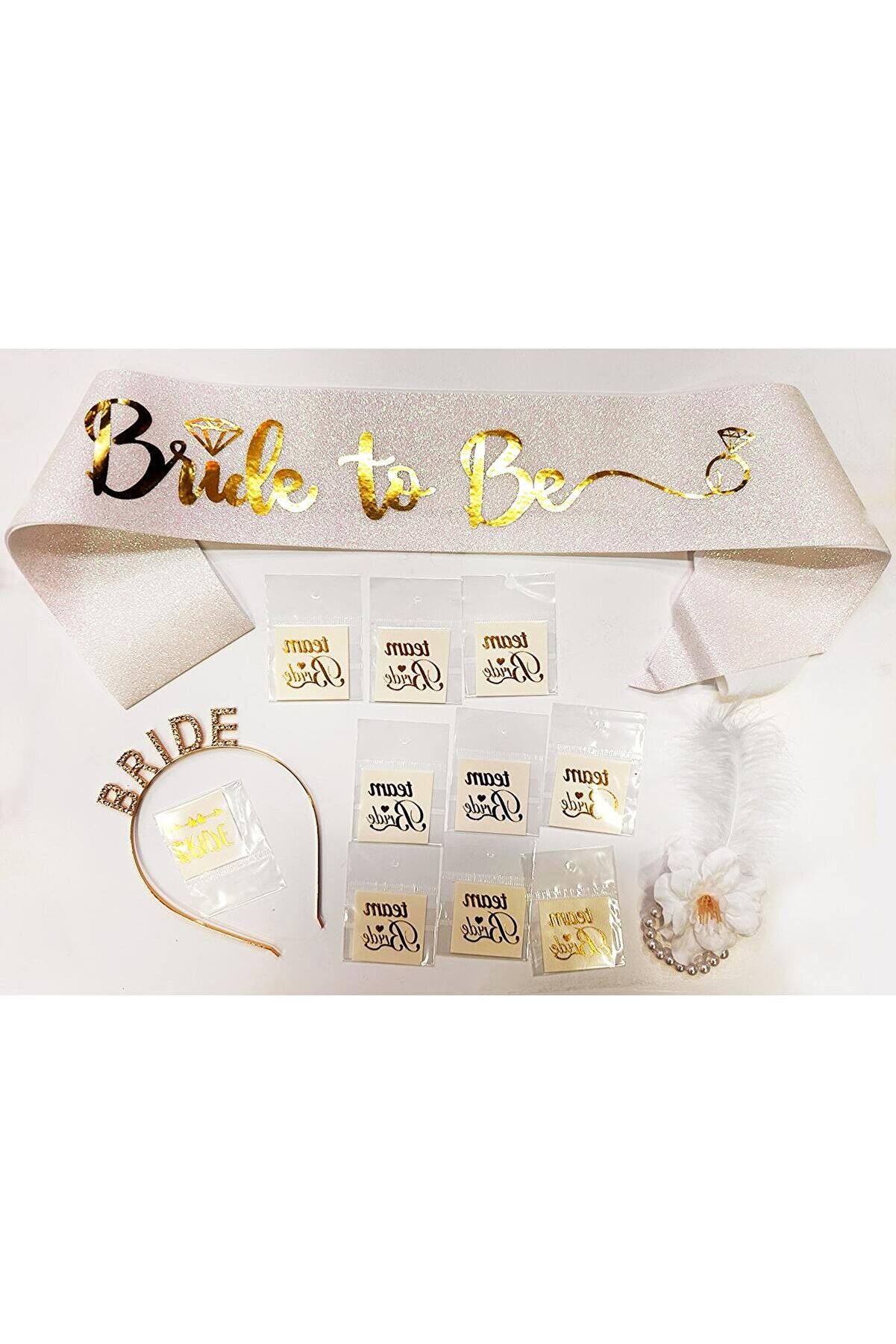 Ethab Ti̇caret Altın Renk Bri̇de Parti̇si̇ Seti̇ 13 Par&ccedil;a