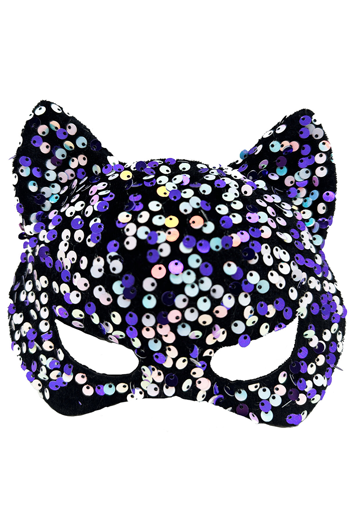 Ethab Ti̇caret Si̇yah Kadi̇fe Mor Beyaz Pullu Parti̇ Maskesi̇