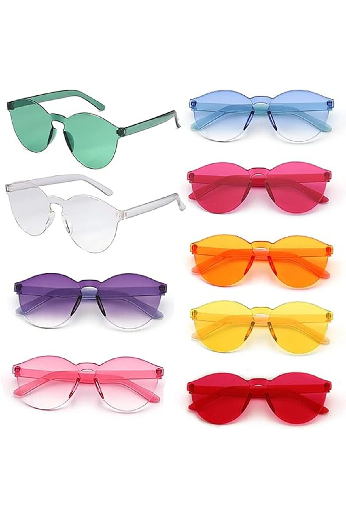 Ethab Ti̇caret Oval Şeki̇lli̇ &Ccedil;er&ccedil;evesi̇z Parti̇ G&ouml;zl&uuml;ğ&uuml; 6 Renk 6 Adet