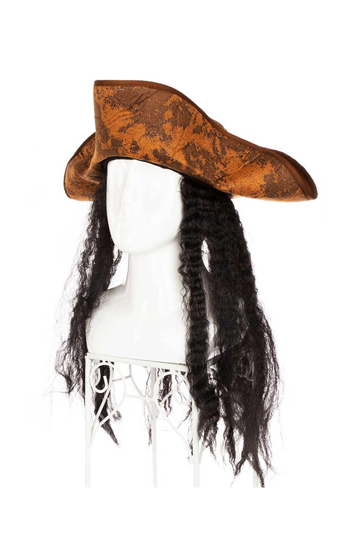 Ethab Ti̇caret Si̇yah Sa&ccedil;lı Kaptan Korsan Şapkası