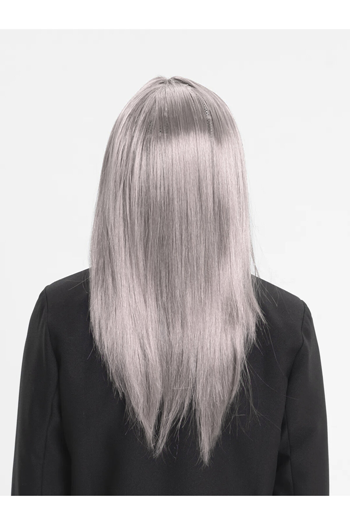 Ethab Ti̇caret Plati̇n Gri̇ G&uuml;m&uuml;ş Uzun Parti̇ Peruğu