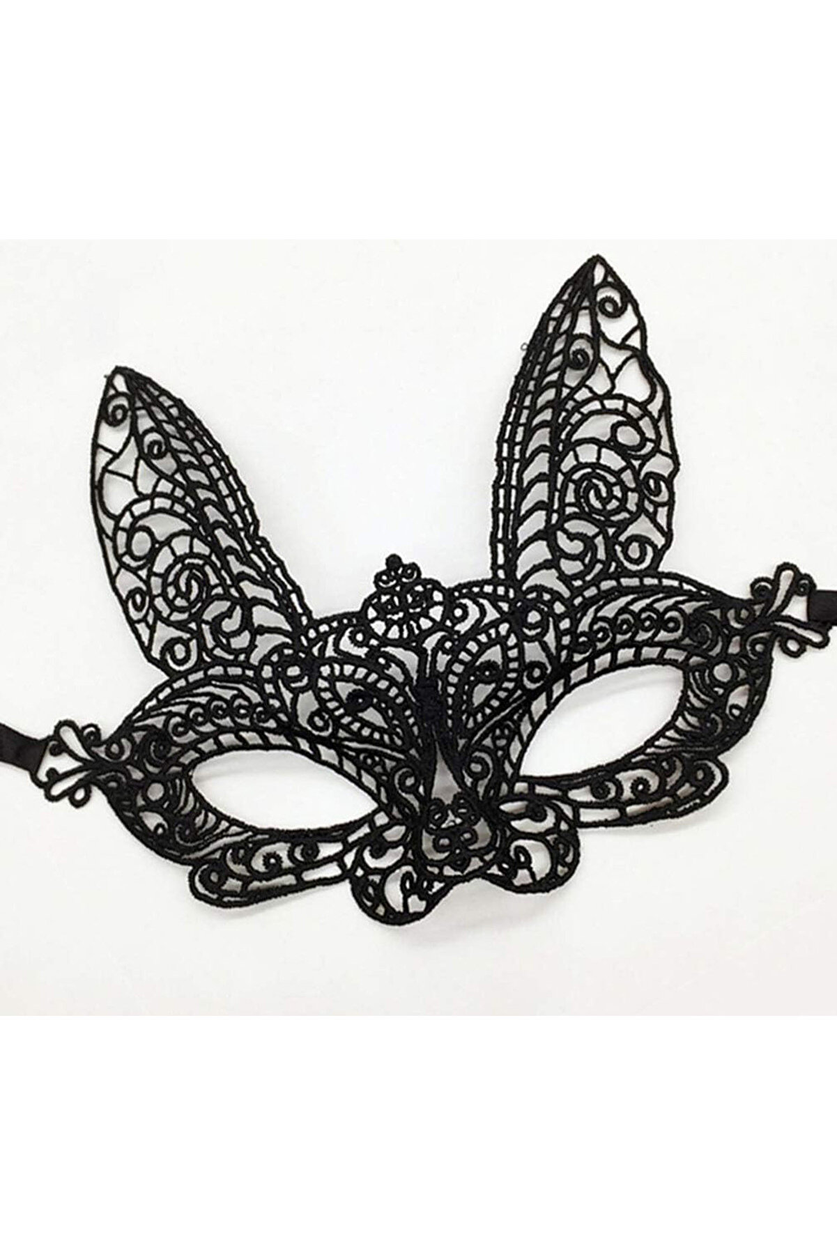 Ethab Ti̇caret Si̇yah Dantel Kesi̇m Balo Parti̇ Maskesi̇ 7 No