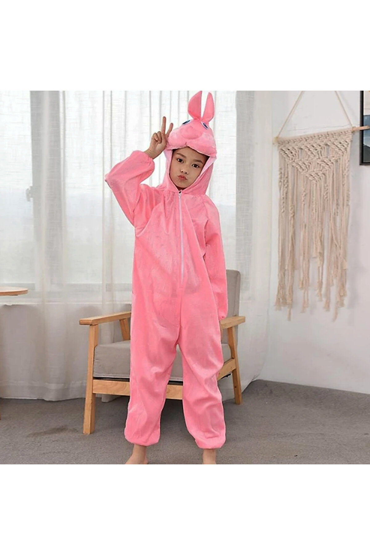 Ethab Ti̇caret &Ccedil;ocuk Tavşan Kost&uuml;m&uuml; Pembe Renk 4-5 Yaş