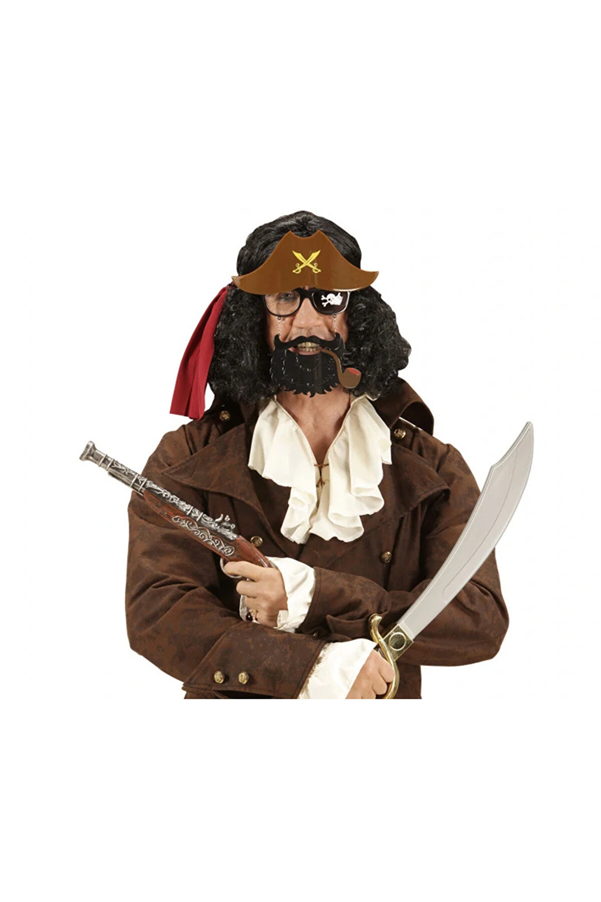 Ethab Ti̇caret Kahve Şapkalı Pi̇polu Jack Sparrow G&ouml;zl&uuml;ğ&uuml;