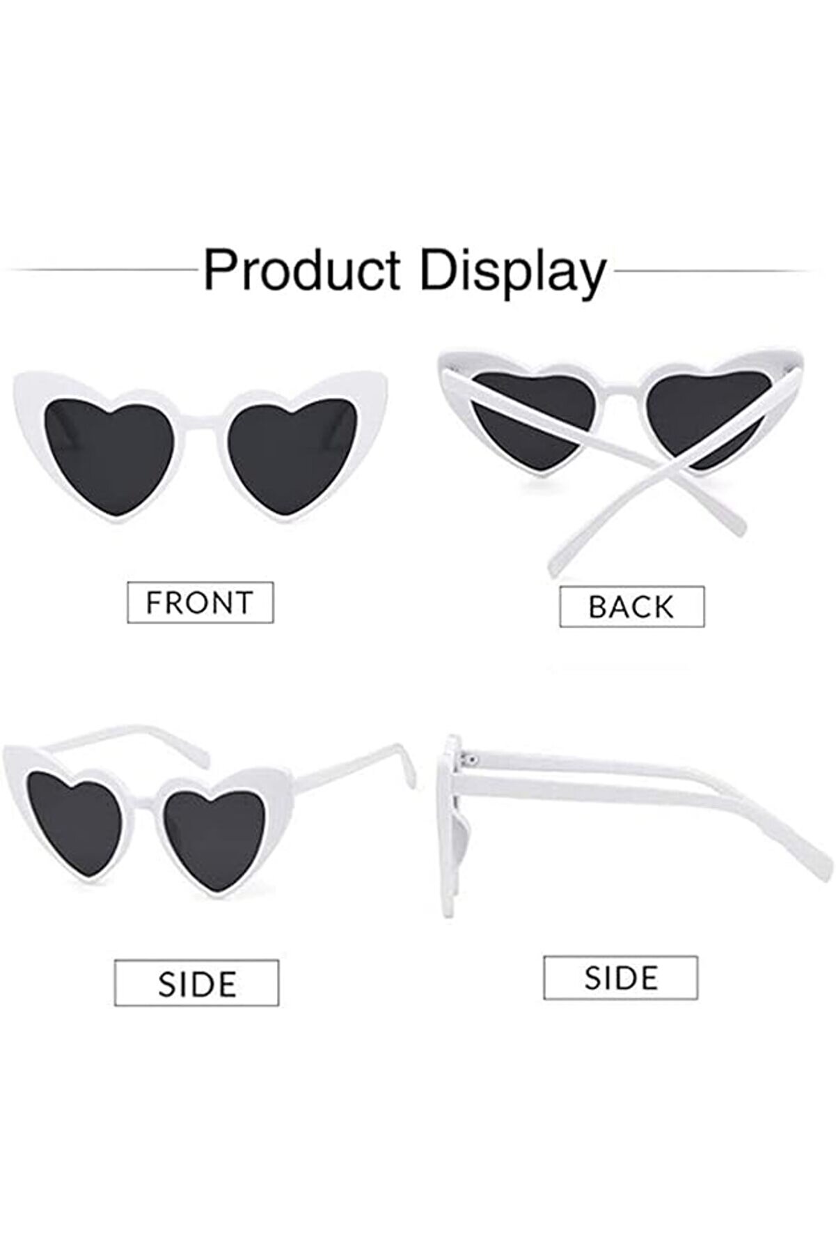 Ethab Ti̇caret Beyaz Renk Kalp Şeki̇lli̇ Parti̇ G&ouml;zl&uuml;ğ&uuml;