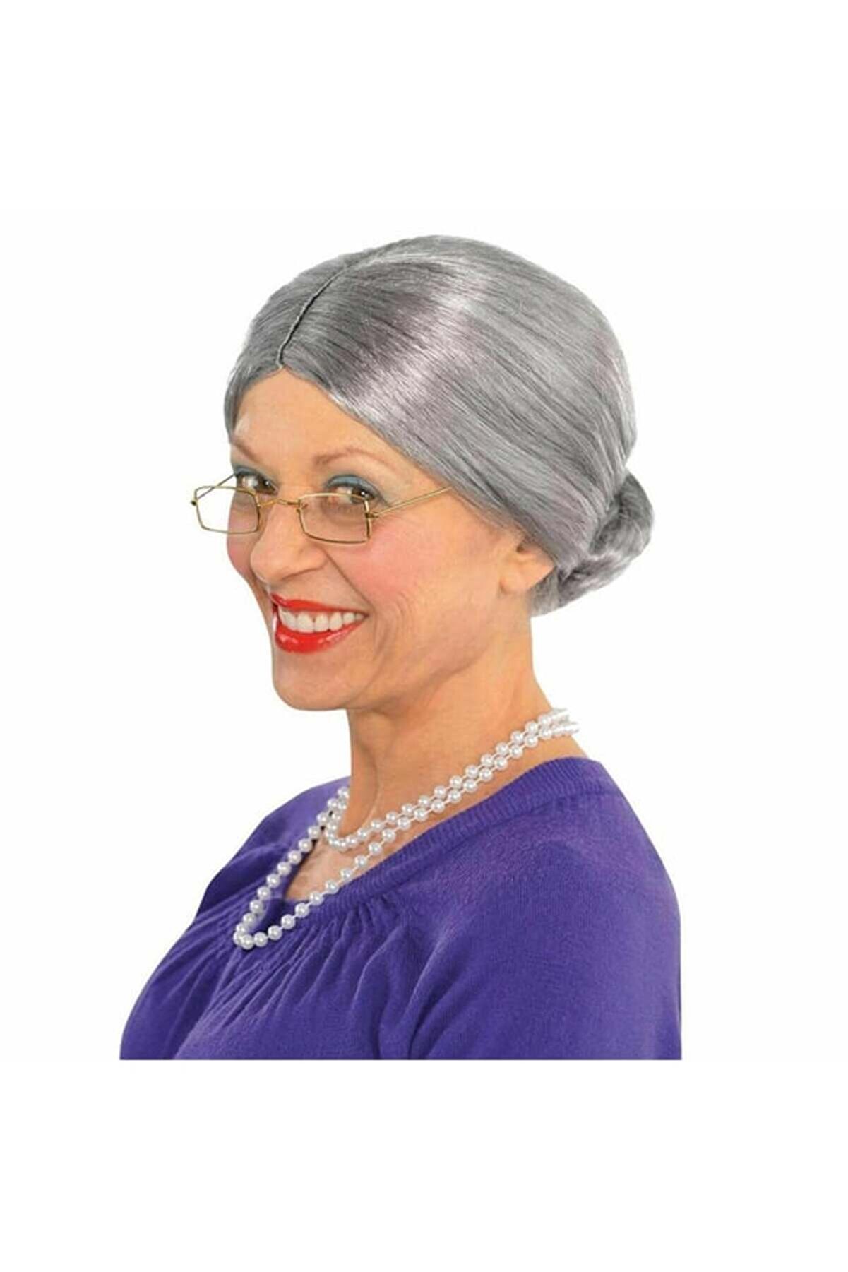 Ethab Ti̇caret Gri̇ Yaşlı Peruğu &Ccedil;ocuk Yeti̇şki̇n Uyumlu