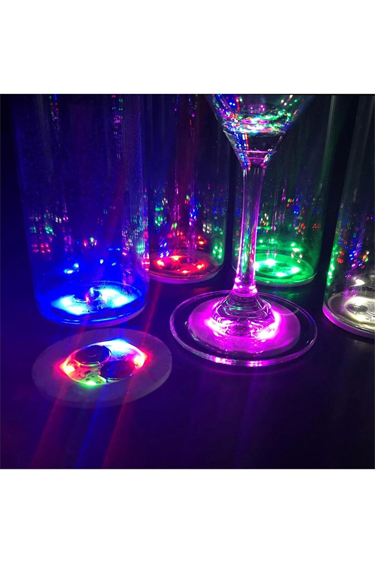 Ethab Ti̇caret Işıklı Yapışkanlı Bardak Altı Aparatı Ledli̇ 3 Modlu