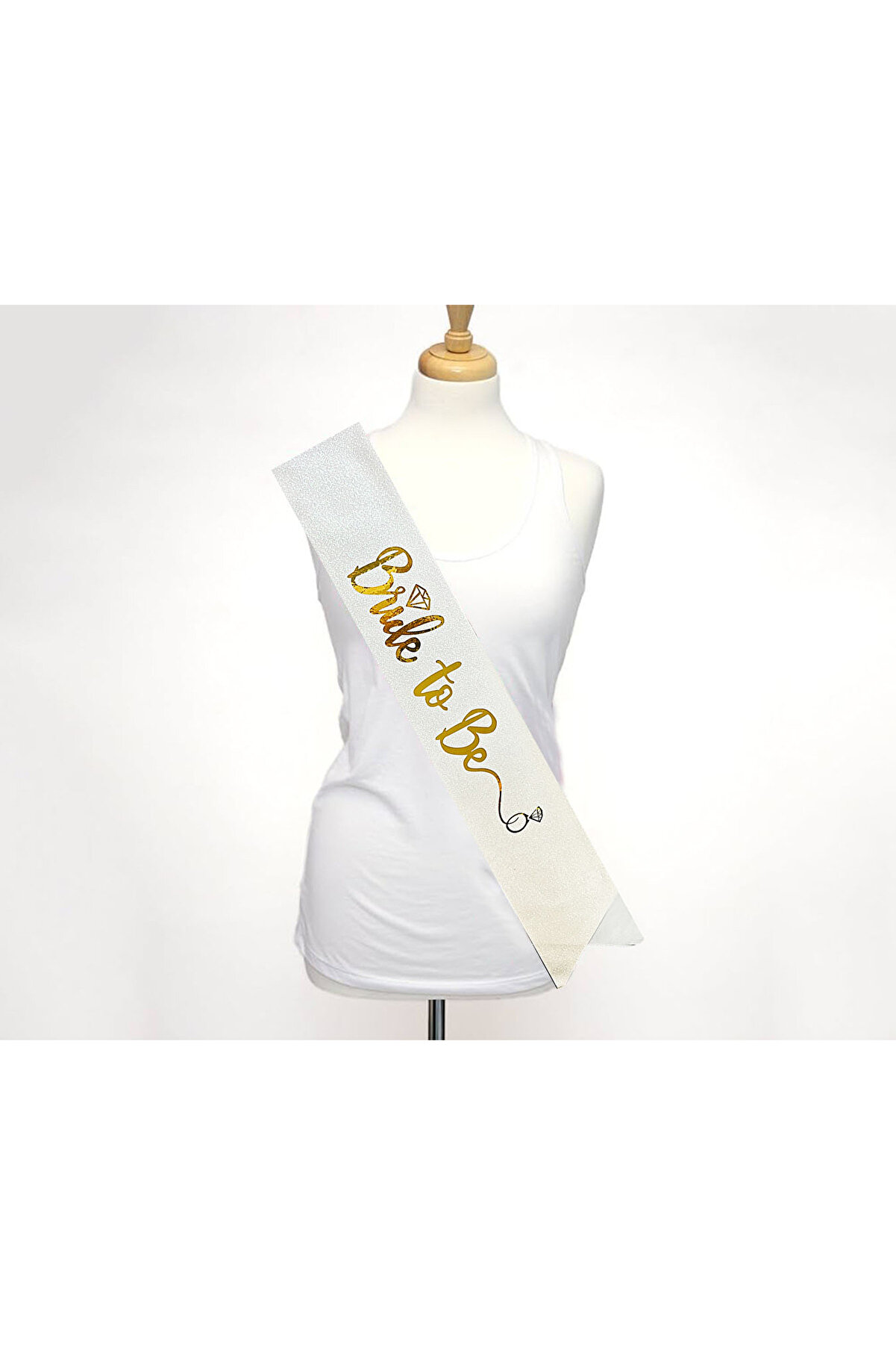 Ethab Ti̇caret Altın Bri̇de To Be Yazılı Beyaz Kuşak