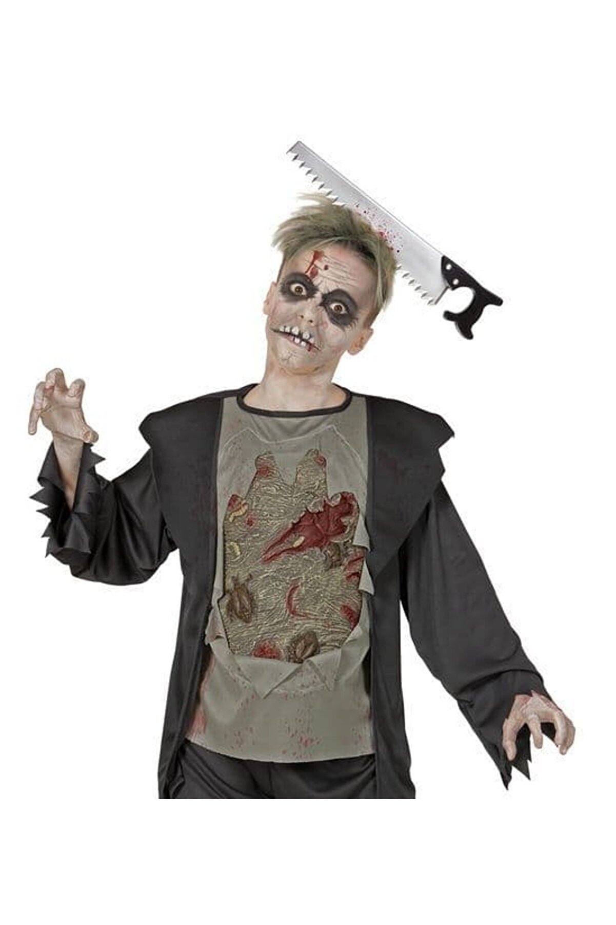 Ethab Ti̇caret Kafaya Saplanmış Halloween Kanlı Testere Şaka Tacı