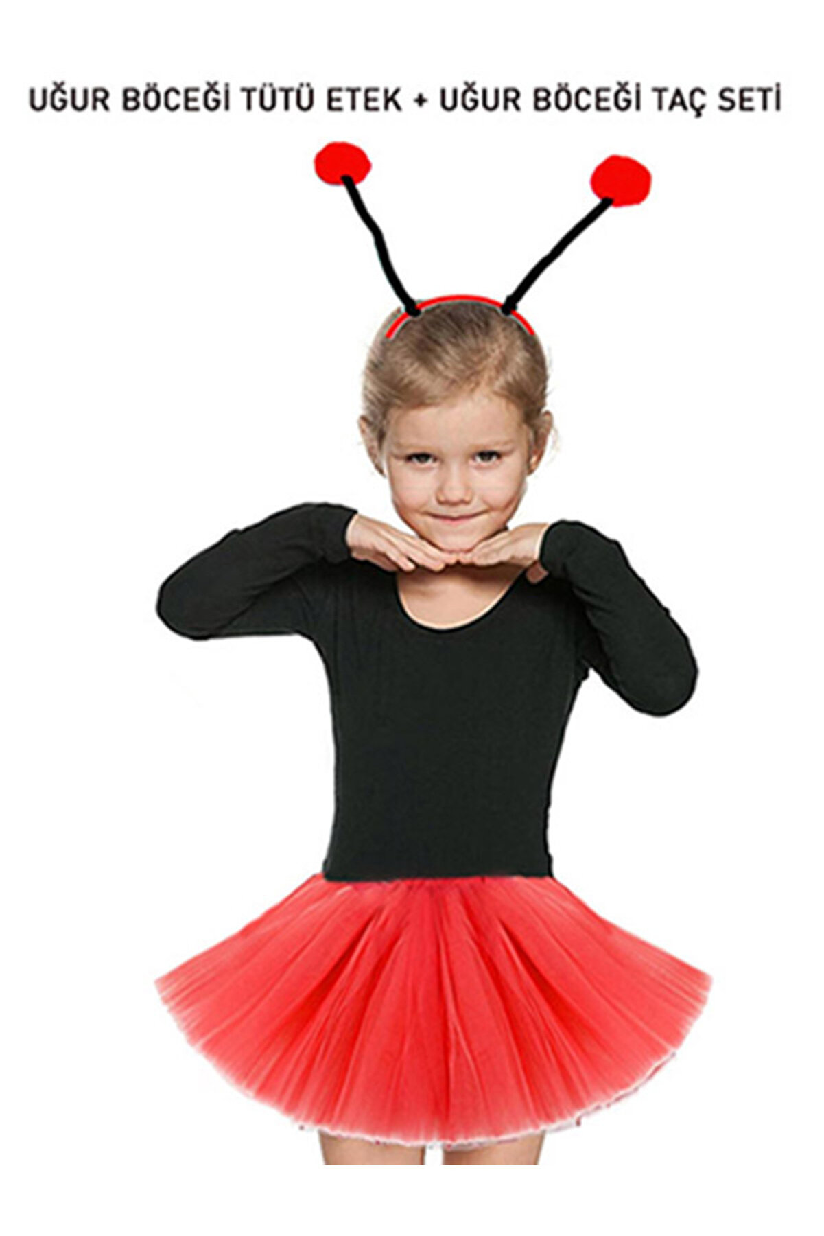 Ethab Ti̇caret Kırmızı Uğur B&ouml;ceği̇ T&uuml;t&uuml; Etek Ve Ta&ccedil; Seti̇