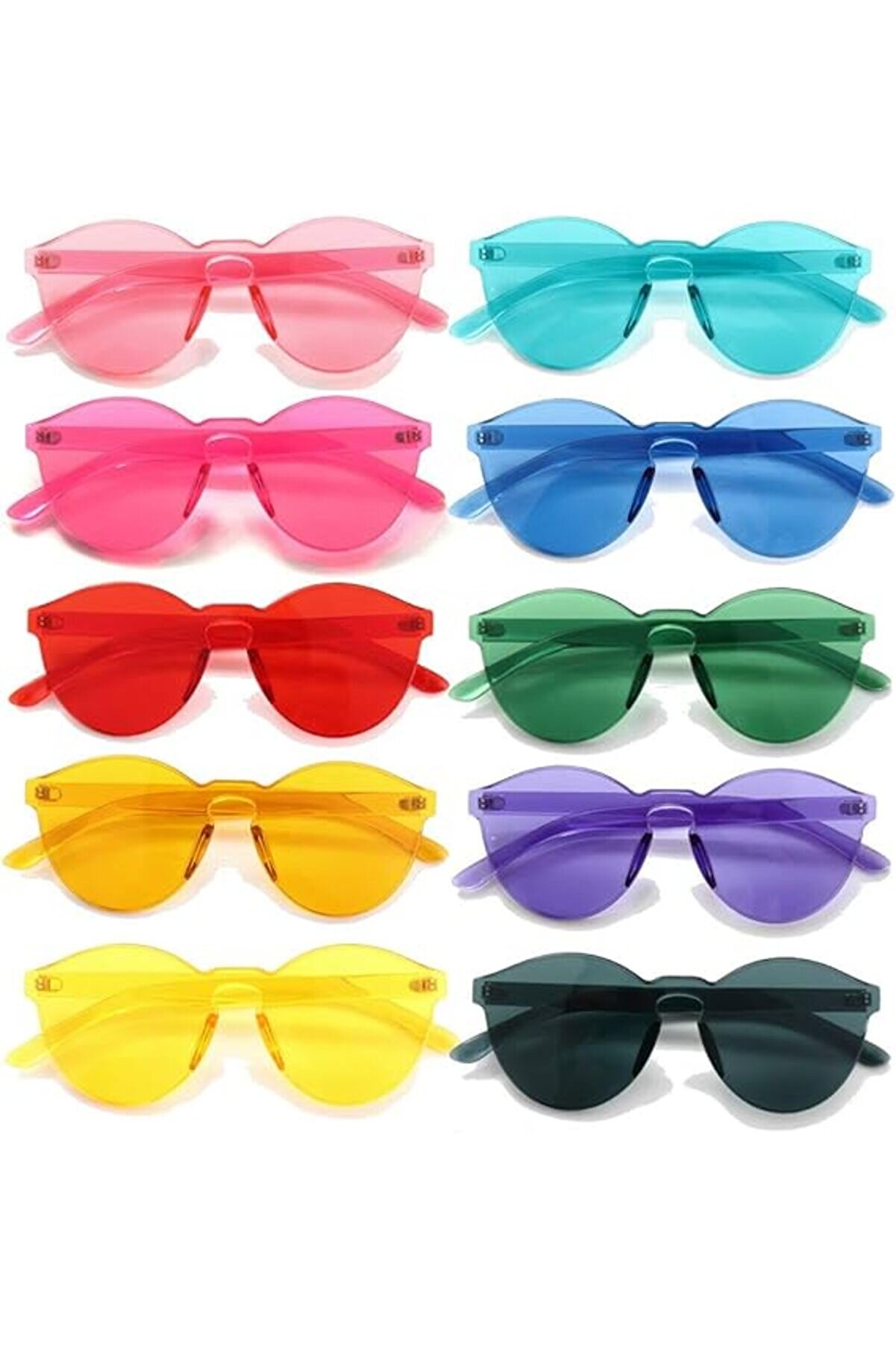 Ethab Ti̇caret Oval Şeki̇lli̇ &Ccedil;er&ccedil;evesi̇z Parti̇ G&ouml;zl&uuml;ğ&uuml; 6 Renk 6 Adet