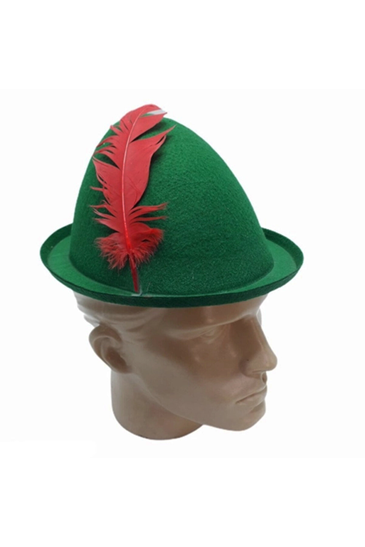 Ethab Ti̇caret Peter Pan Şapkası Yeşi̇l Renk Kırmızı T&uuml;yl&uuml;