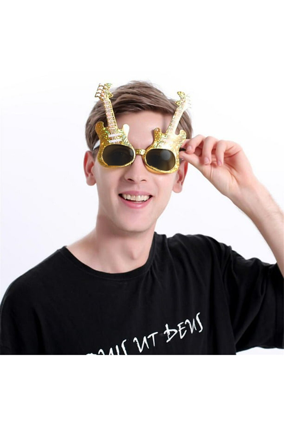 Ethab Ti̇caret Altın Renk Gi̇tar Şeki̇lli̇ Parti̇ G&ouml;zl&uuml;ğ&uuml;