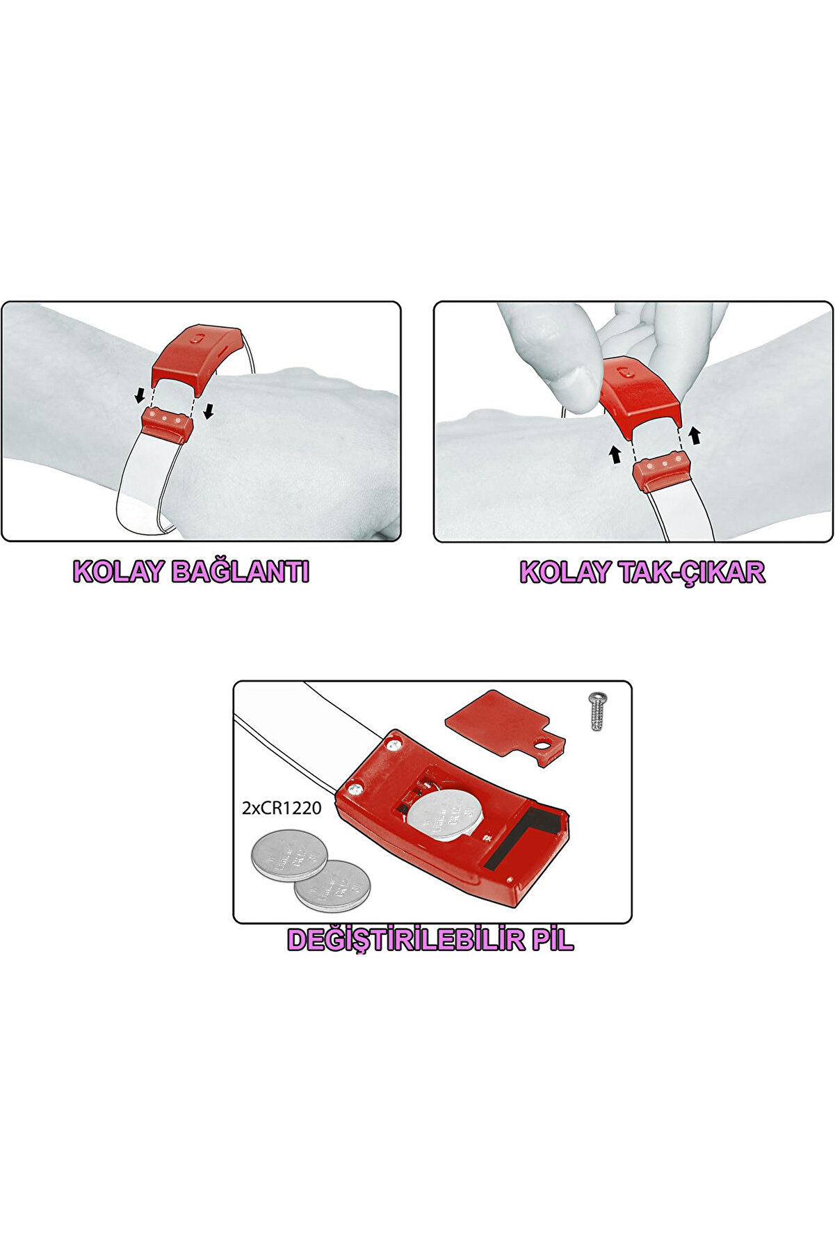 Ethab Ti̇caret Festi̇val & Parti̇ Led Bi̇lekli̇k 3 Farklı Mod Işıklı 1 Adet