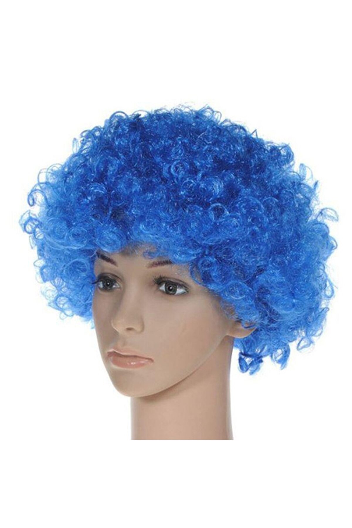 Ethab Ti̇caret Mavi̇ Renk Kıvırcık Peruk