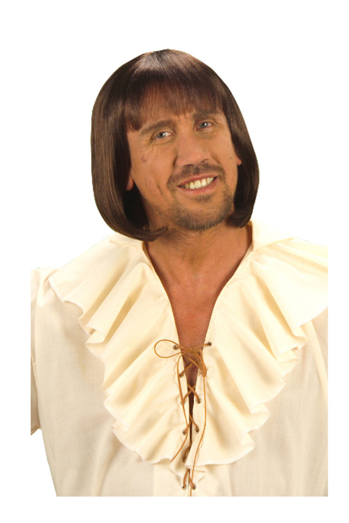 Ethab Ti̇caret Kahve Renk Erkekler İ&ccedil;i̇n Kısa Orta&ccedil;ağ Peruğu