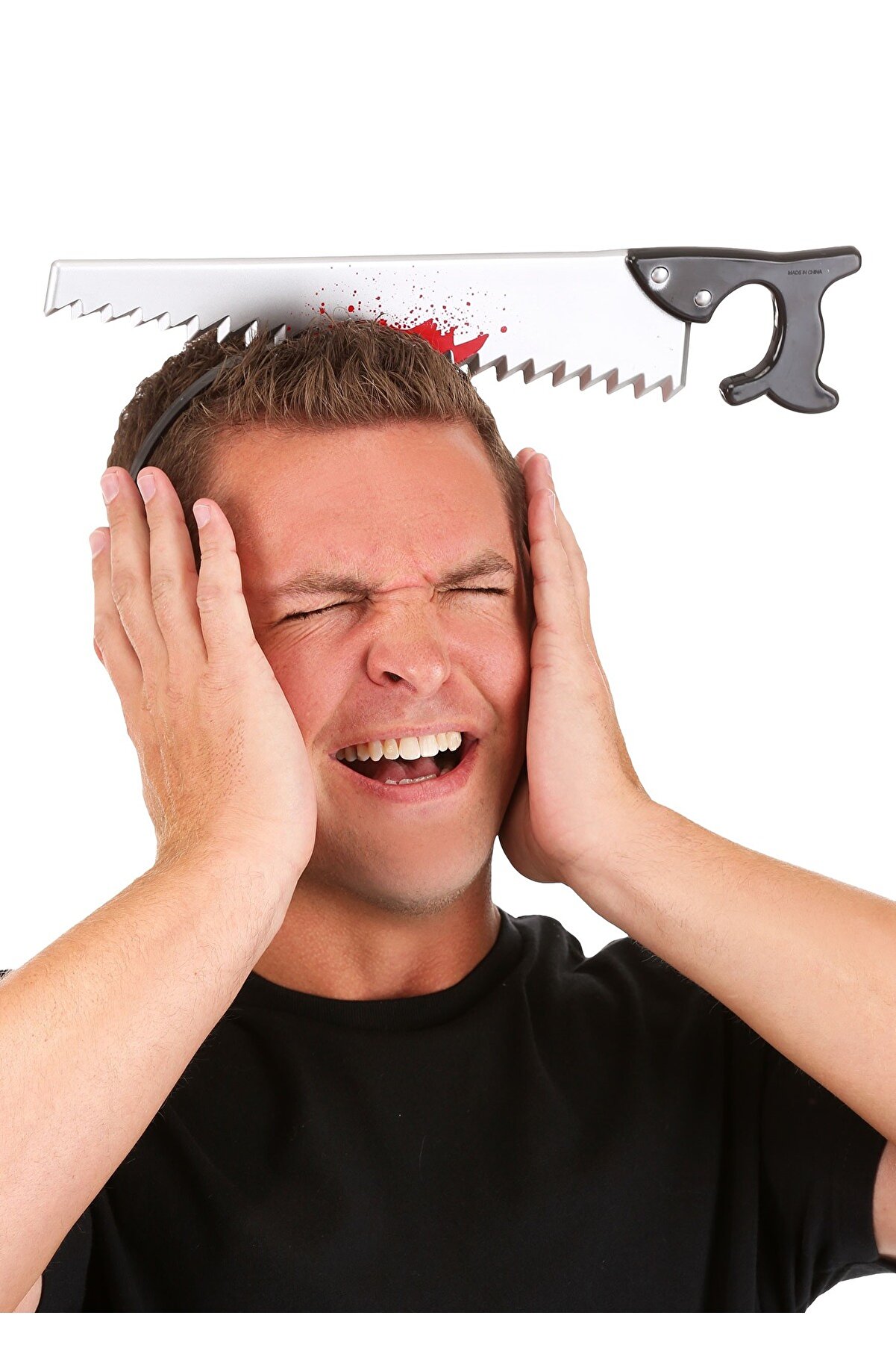 Ethab Ti̇caret Kafaya Saplanmış Halloween Kanlı Testere Şaka Tacı