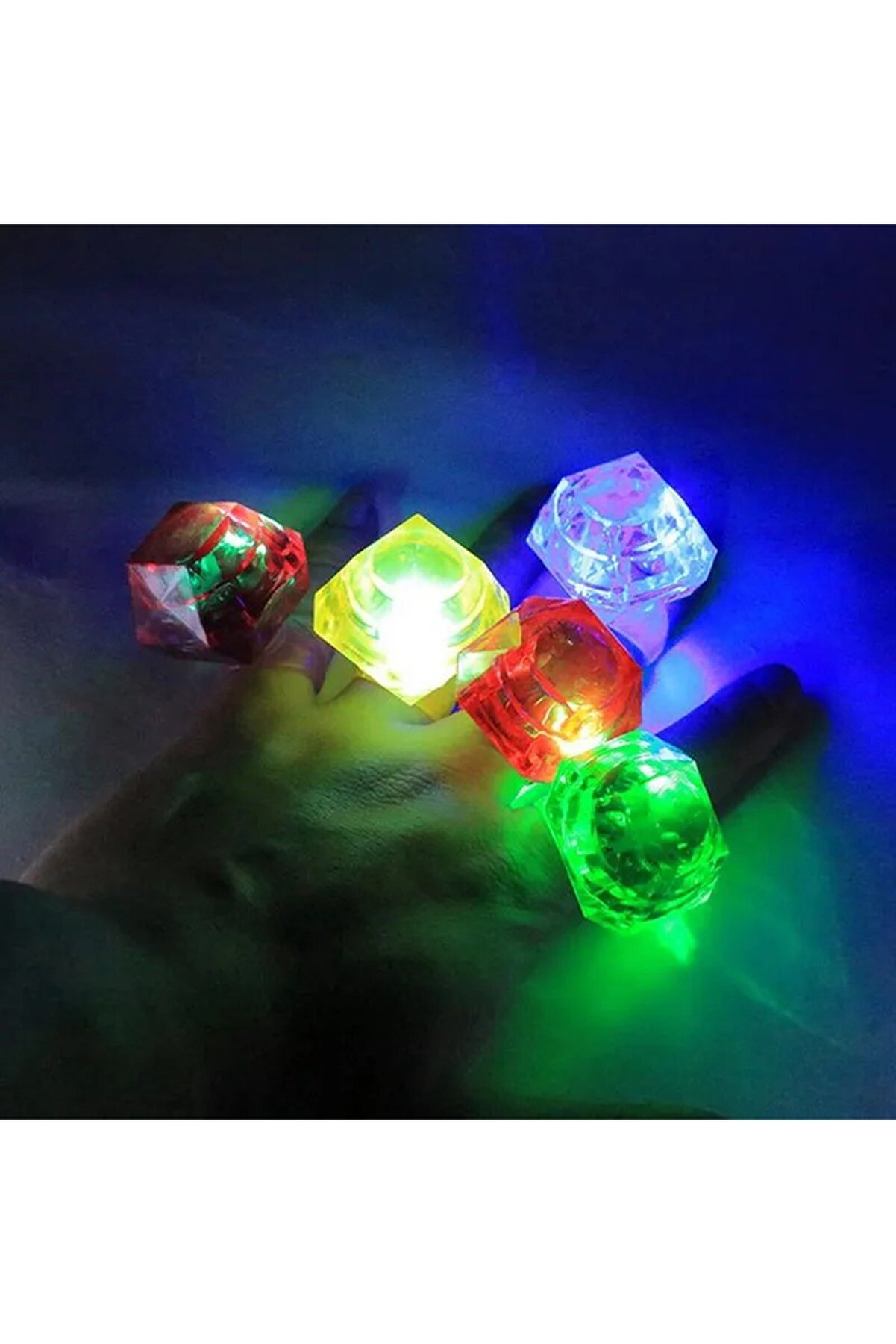 Ethab Ti̇caret Kri̇stal Tasarımlı Led Işıklı Yeşi̇l Y&uuml;z&uuml;k