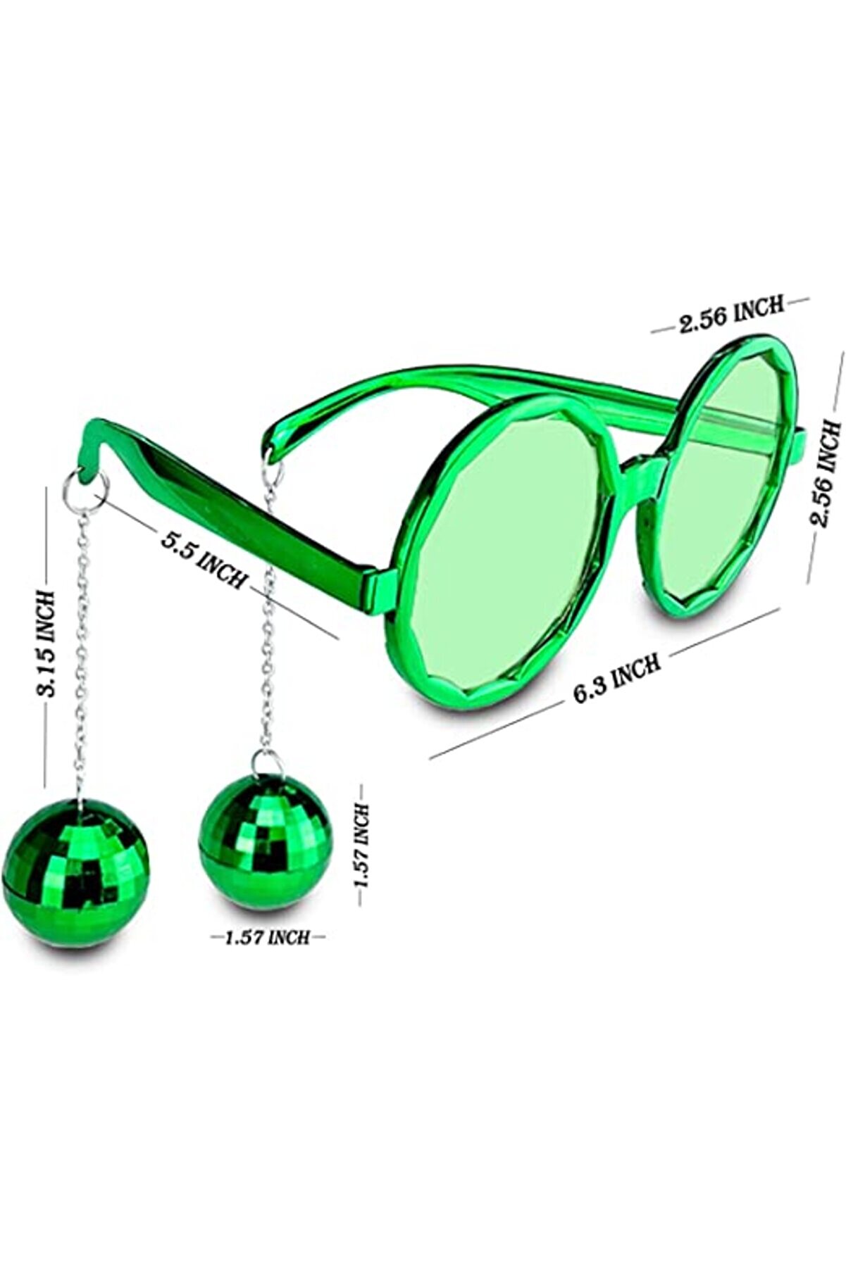 Ethab Ti̇caret Di̇sko Toplu K&uuml;peli̇ Parti̇ G&ouml;zl&uuml;ğ&uuml; Yeşi̇l Renk